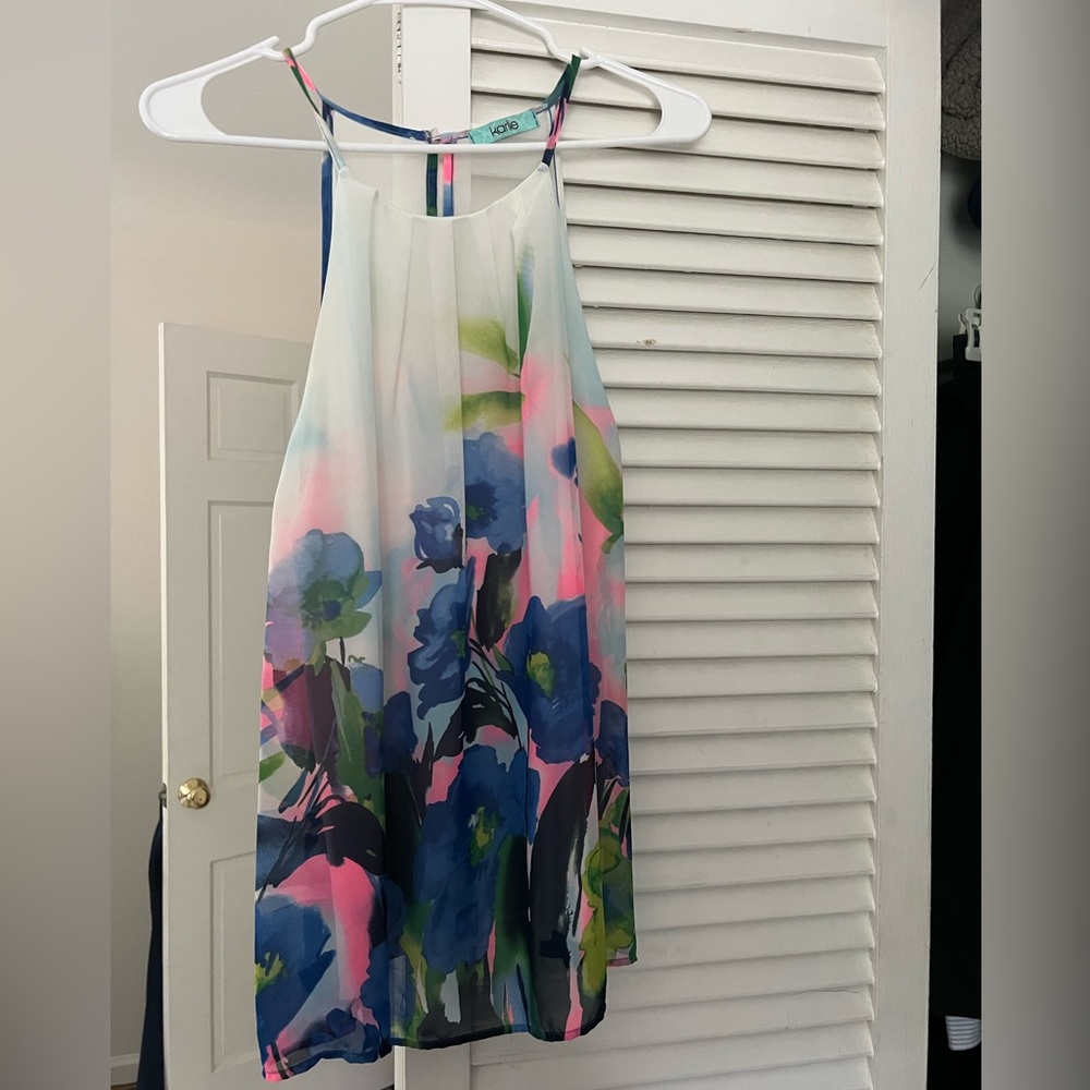 Karlie Watercolor Floral Top - Size Small